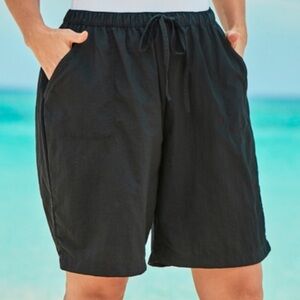 New Taslon Nylon Swim Board Shorts size 4X 5X built in brief Swim365 black